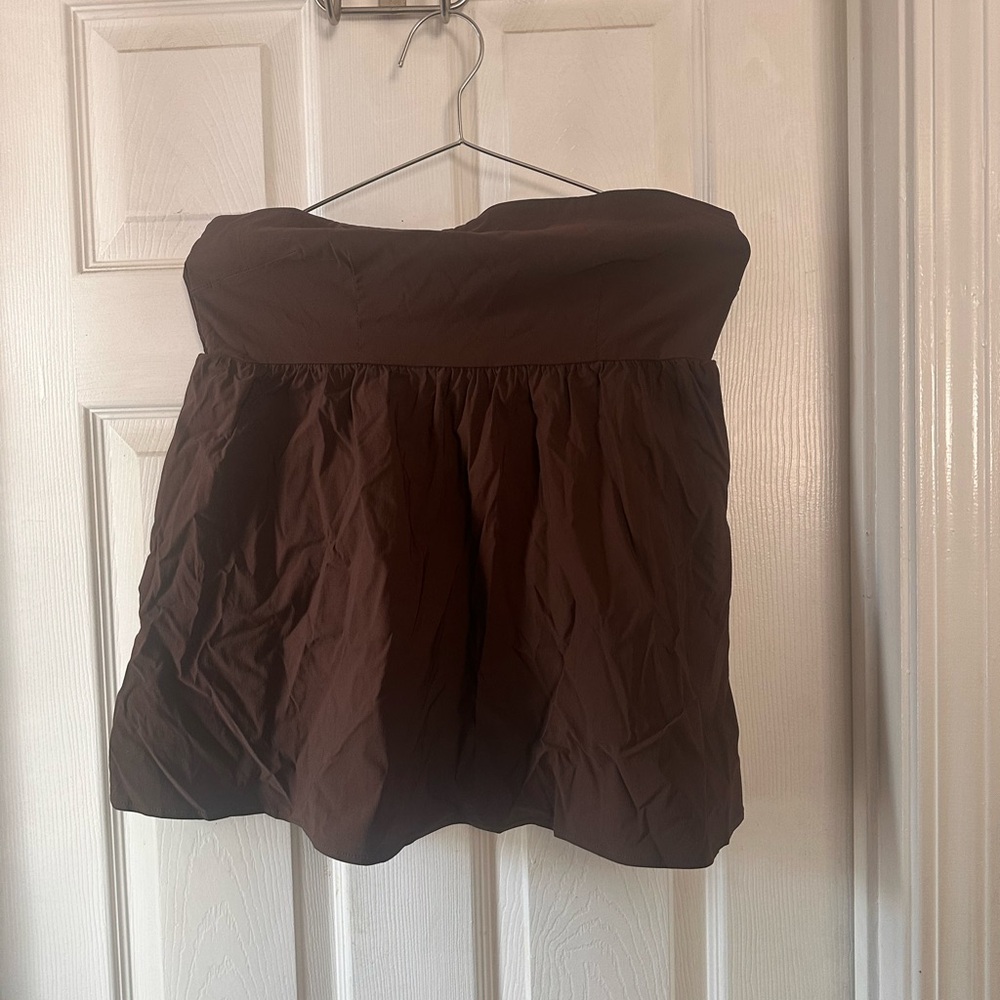 (5 for $25) Brown Strapless Top